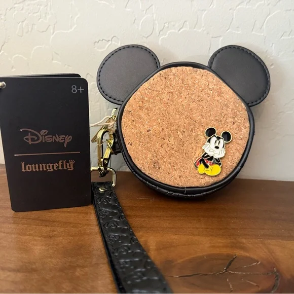 Loungefly Mickey Mouse Cork Coin Purse Pin Holder - Picture 3 of 5